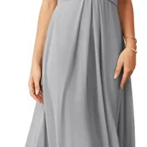 alicepub bridesmaid dresses BABARONI A-line Floor-length Dress with Lace-up Peach, Peach / US0